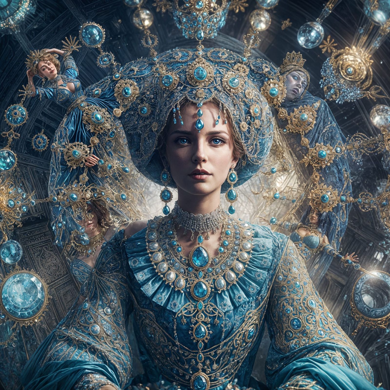 German Princess with Jade Jewelry, Digital Matte Painting
