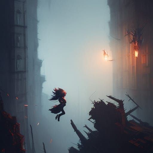 Cute Shadow Demon Climbs from Cardboard Box