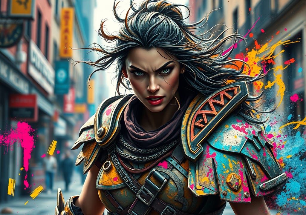 Warrior Woman Struggles Against Financial Burdens