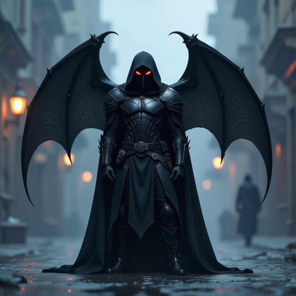Dark Assassin with Bat Wings