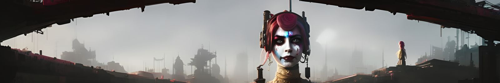 Harley Quinn Day of the Dead Biopunk Portrait