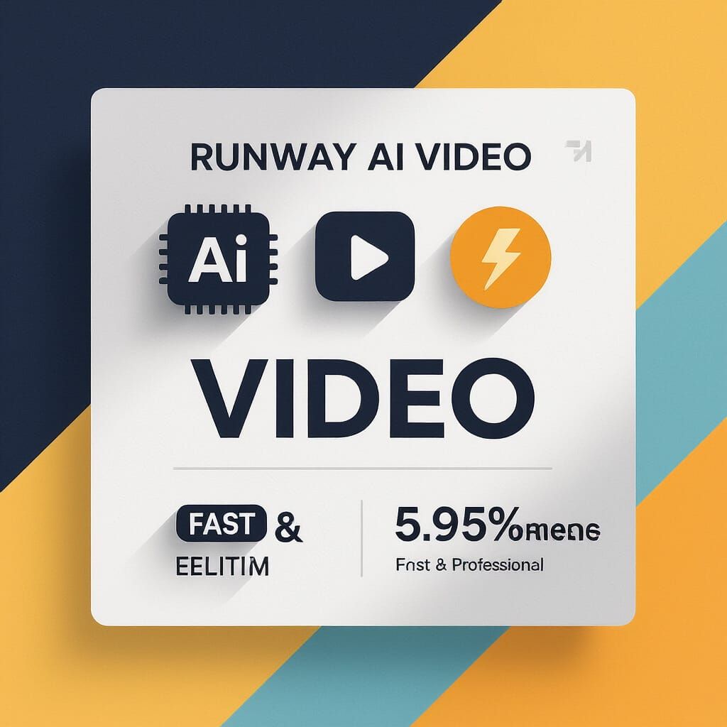 Minimalist Flat Design Fiverr Gig Thumbnail with AI Icons