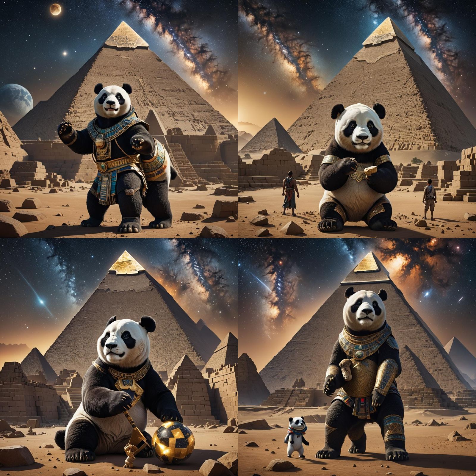 Ramses and Panda at the Great Pyramid