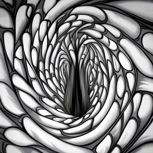 Abstract Wheat in Tim Burton Style