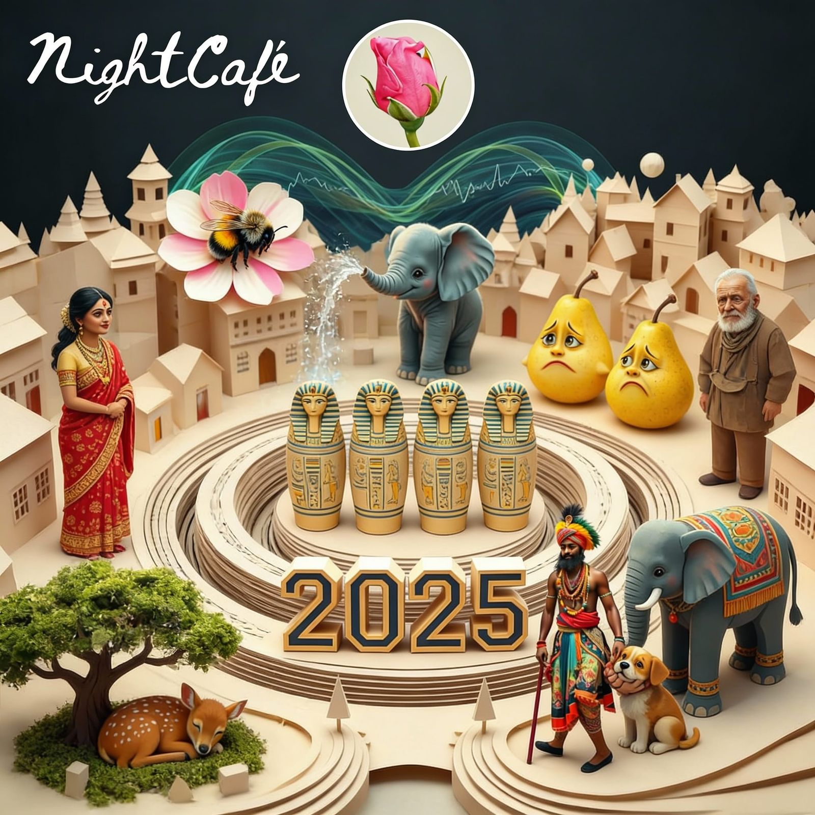 AI Art Collage Featuring Top 2025 Creations