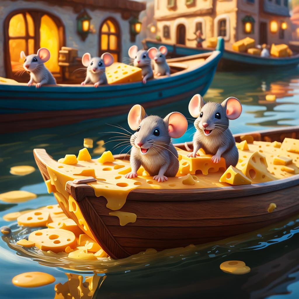 Mouse Explorer Returns Home with Cheese