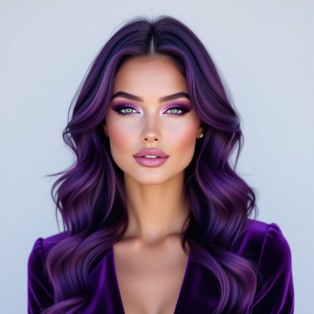 Vibrant Violet Velvet Vixen: An AI Interpretation