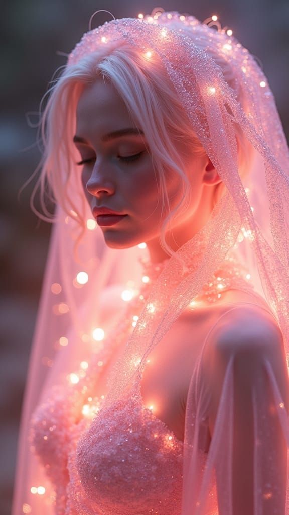 Mystical Shimmering Being of Light in Ethereal Style