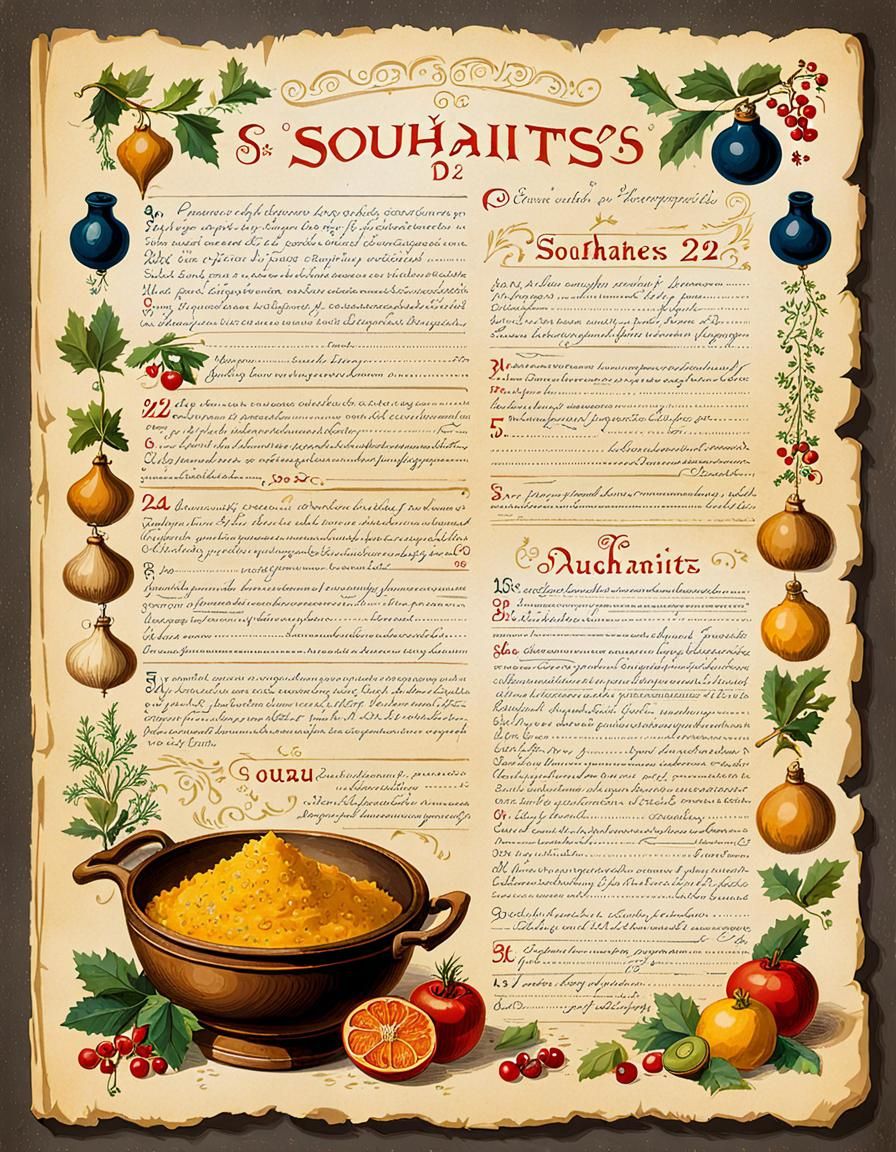 Magical New Year Recipe on Ancient Parchment