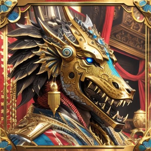 Detailed 3D Rendering of a Mythical Beast