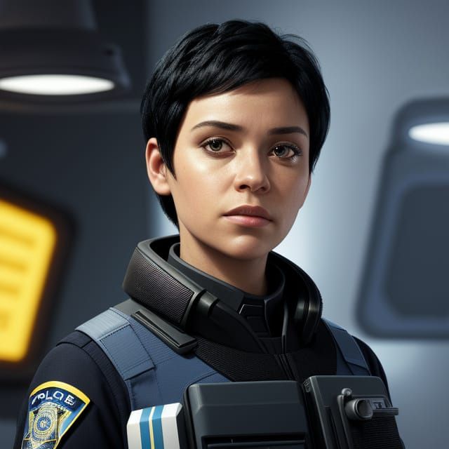 Scifi police officer...