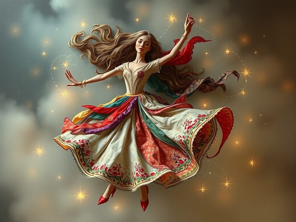 Ethereal Dance of a Textile Goddess