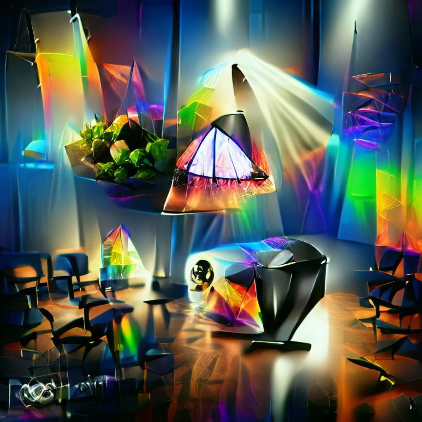 Prismatic Light Dispersion in Abstract Dark Environment