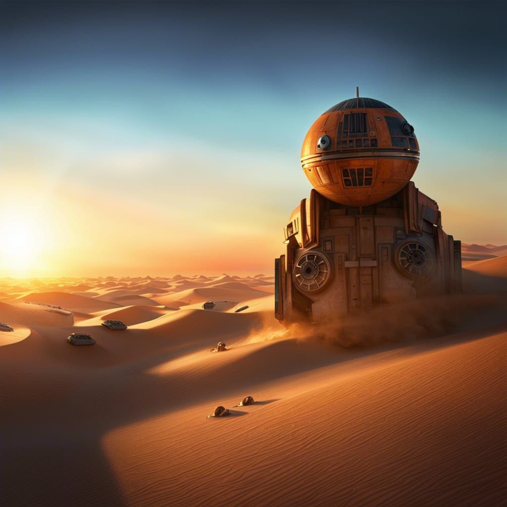 Star Wars Ships at Desert Sunset