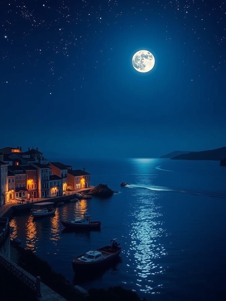 Romantic Starry Night at Portugal Port