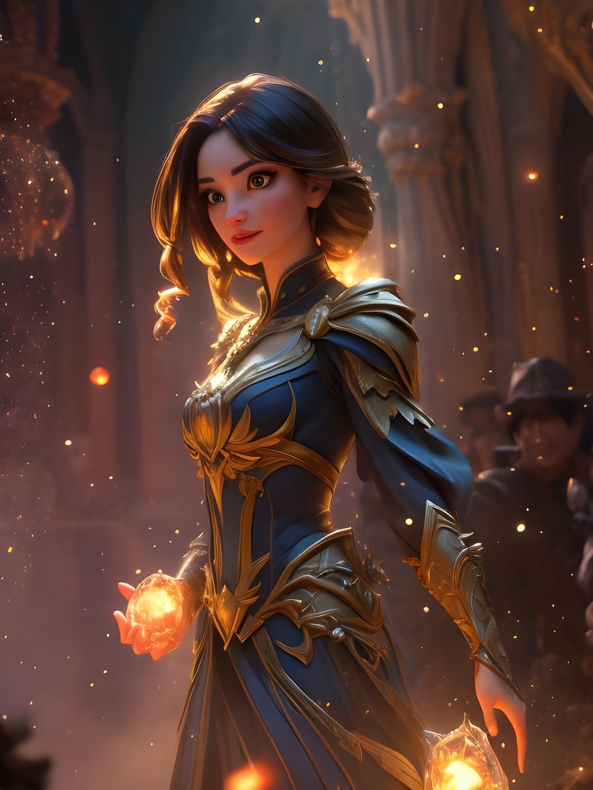 Fantasy Caster in Golden Hour Lighting