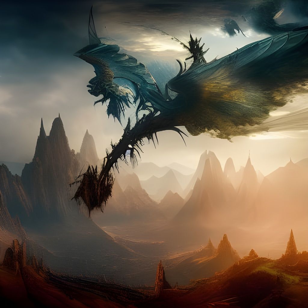Epic Fantasy Landscape in Detailed Matte Painting