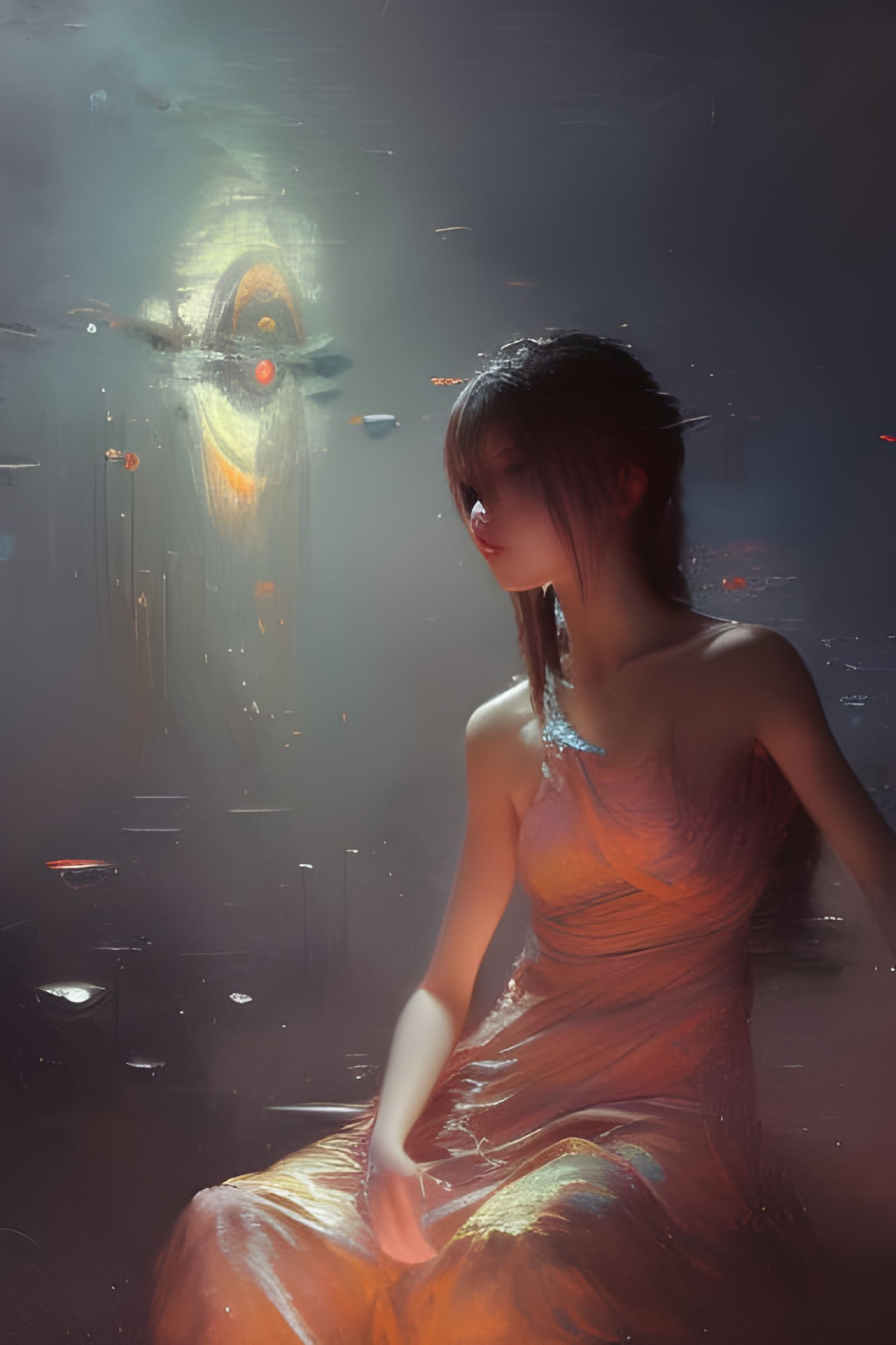 Ominous Eyes of Fear: Astral Cosmic Horror Concept Art