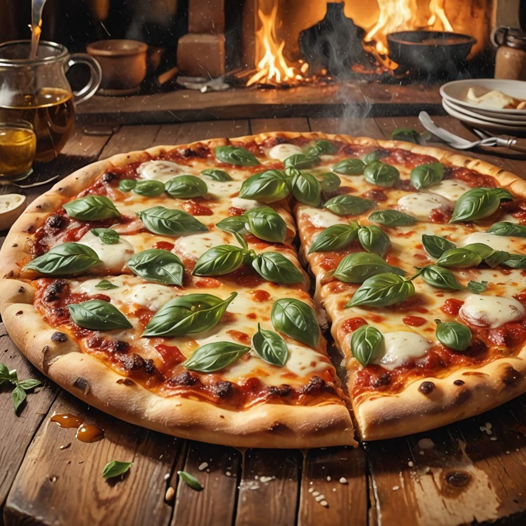 Delicious Pizza in Italian Renaissance Style