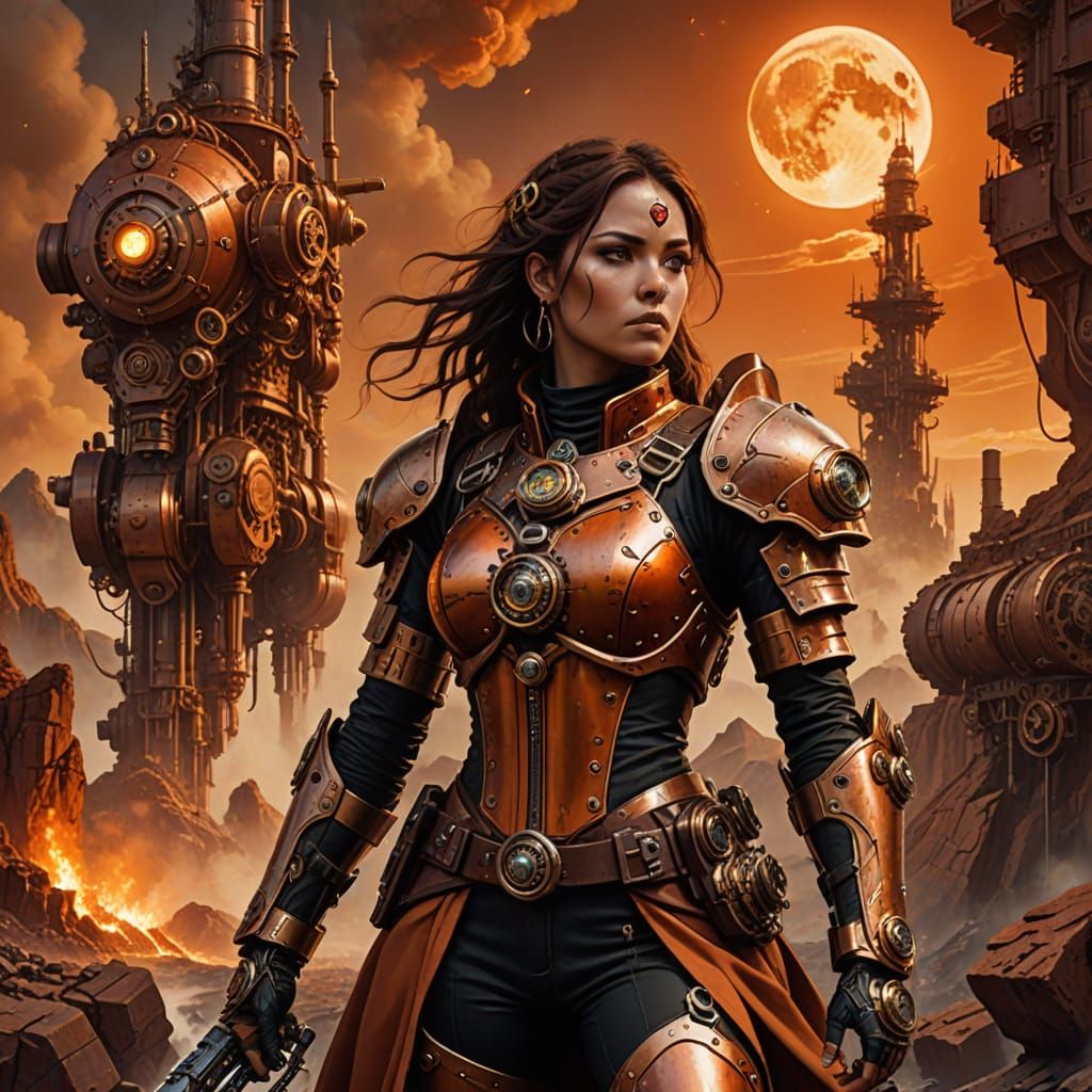 Deja Thoris, Steampunk Warlord of Mars in Industrial Sci-Fi ...