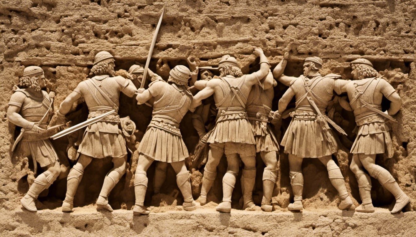 Gladiators Relief from Amphitheatre of Mérida in 3D