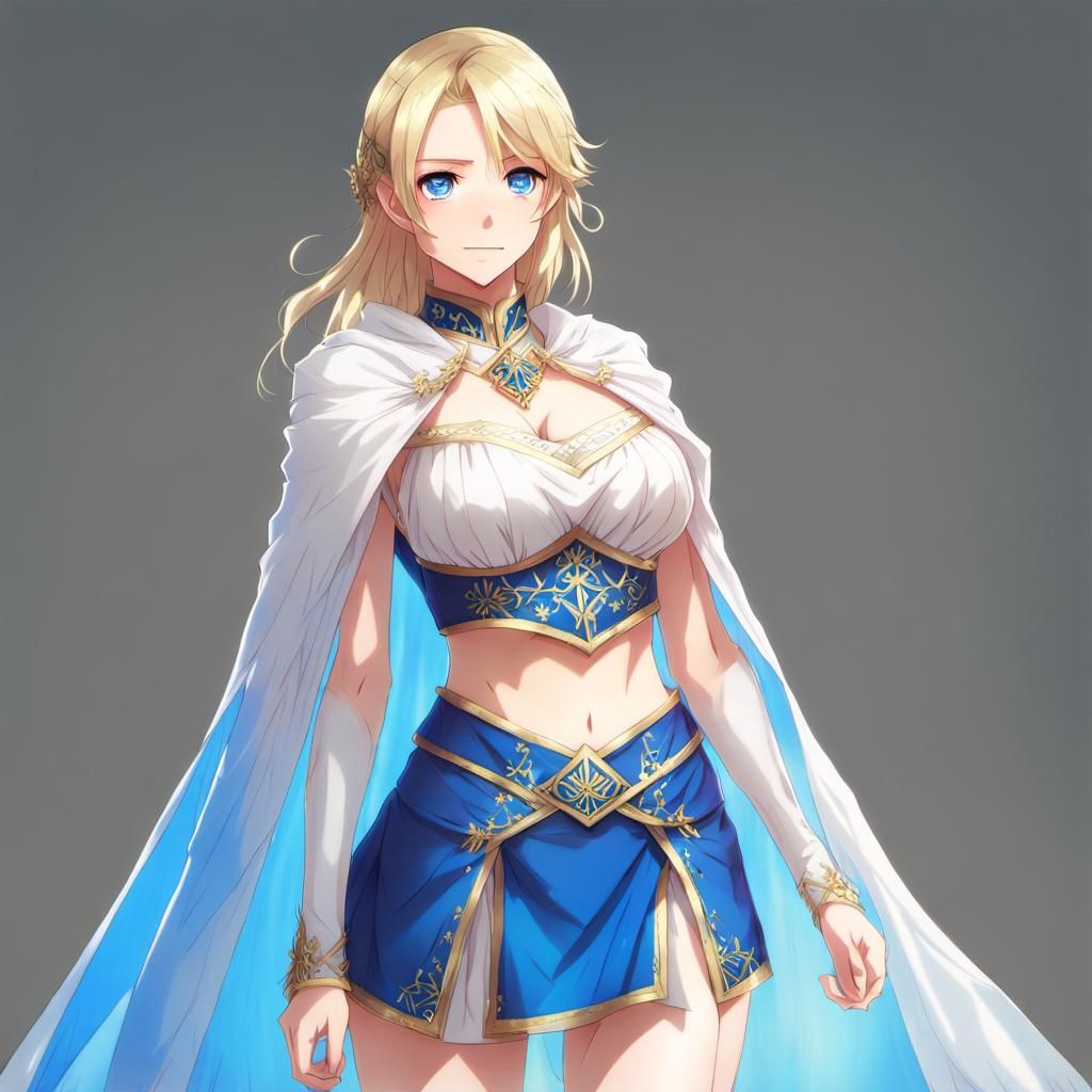 Beautiful Medieval Queen Portrait in Anime Style