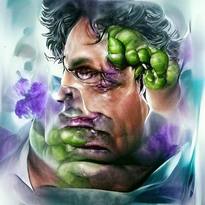 Hulk Bruce Banner: Dynamic Stylized Artwork
