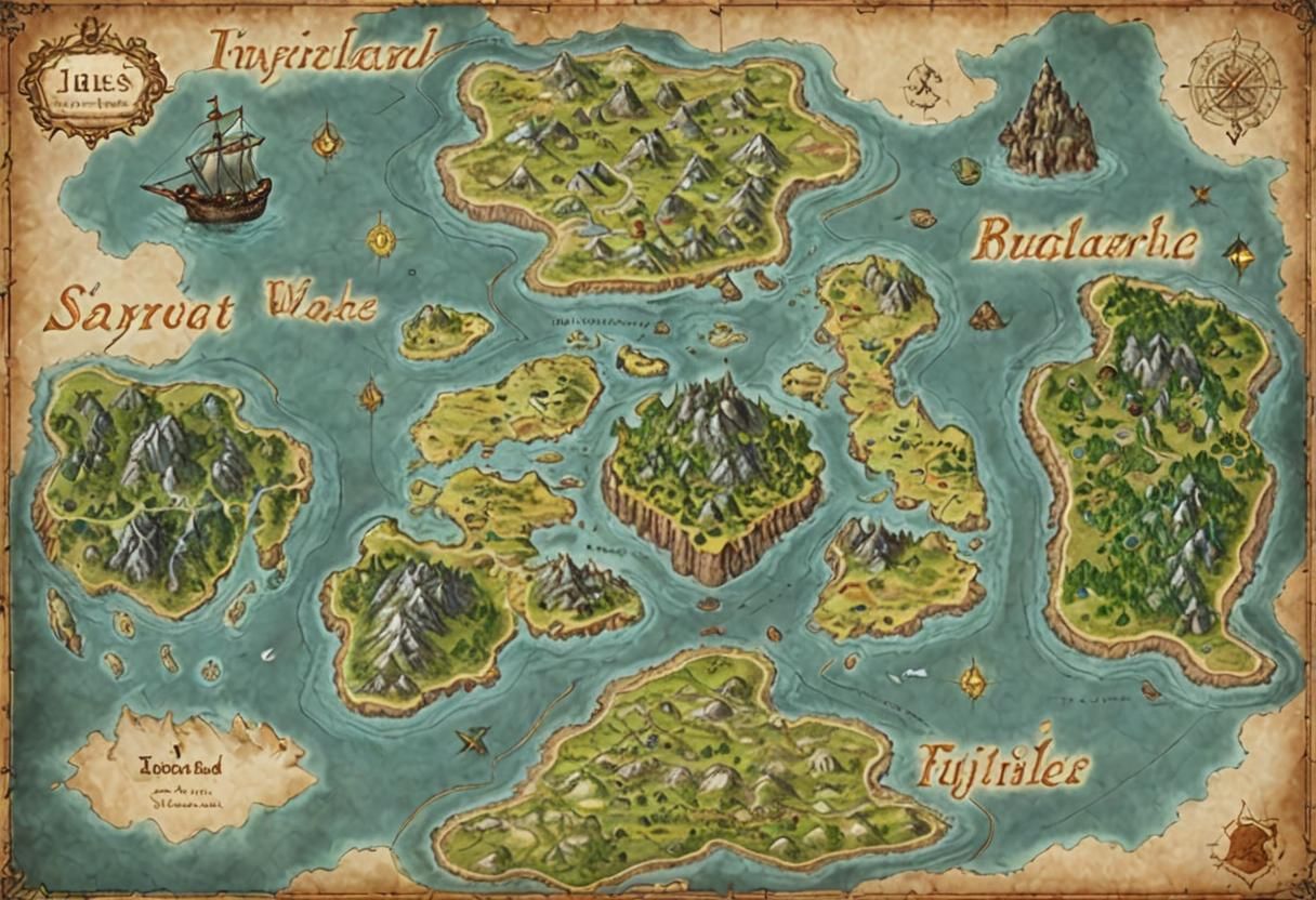 Fantasy RPG World Map in Old World Style