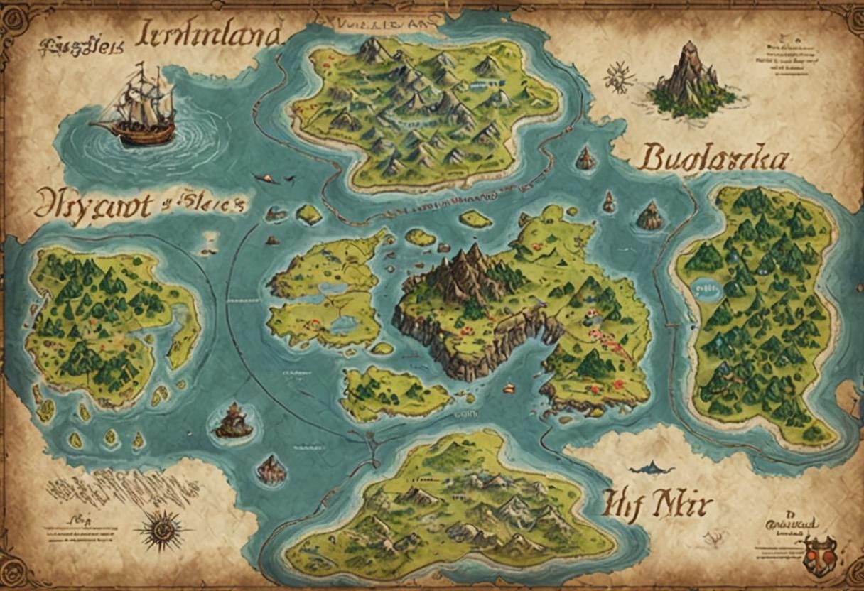 Fantasy RPG World Map in Old World Style