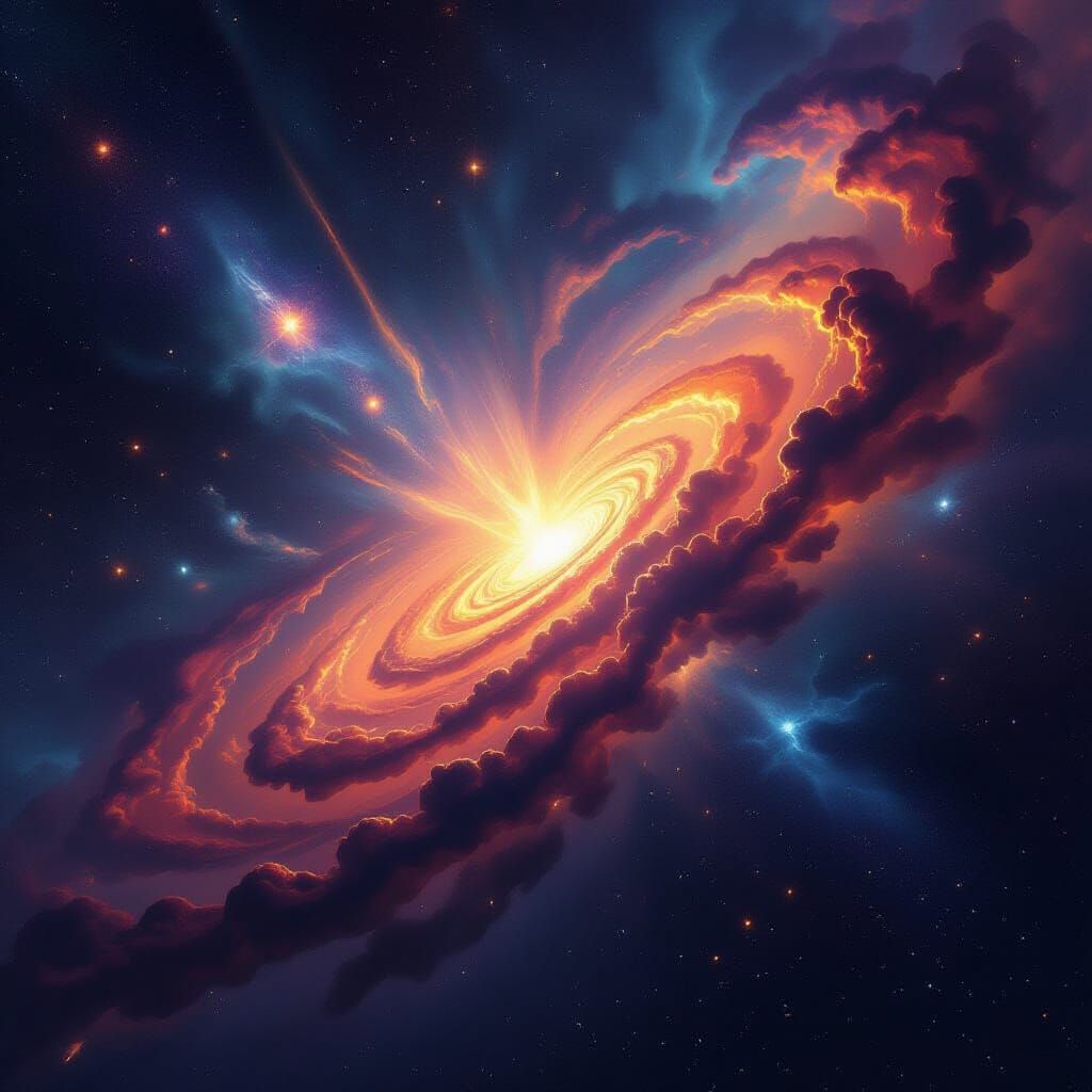 Cosmic Explosion of Nebulae and Galaxies in Abstract Style