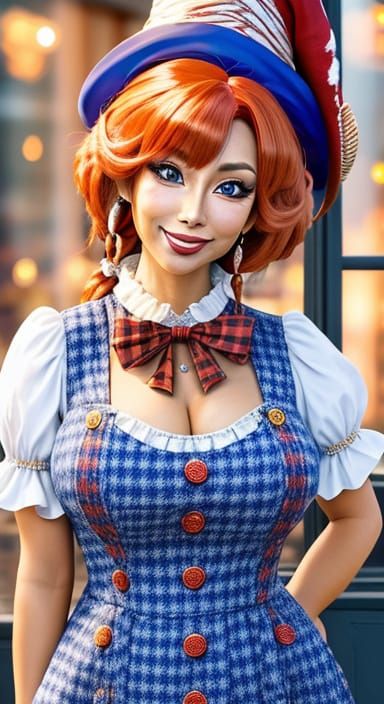 Gyaru Portrait in Front of Incandescent Storefront