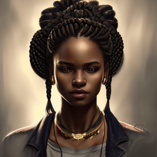 Beautiful African Princess Portrait in Unreal Engine