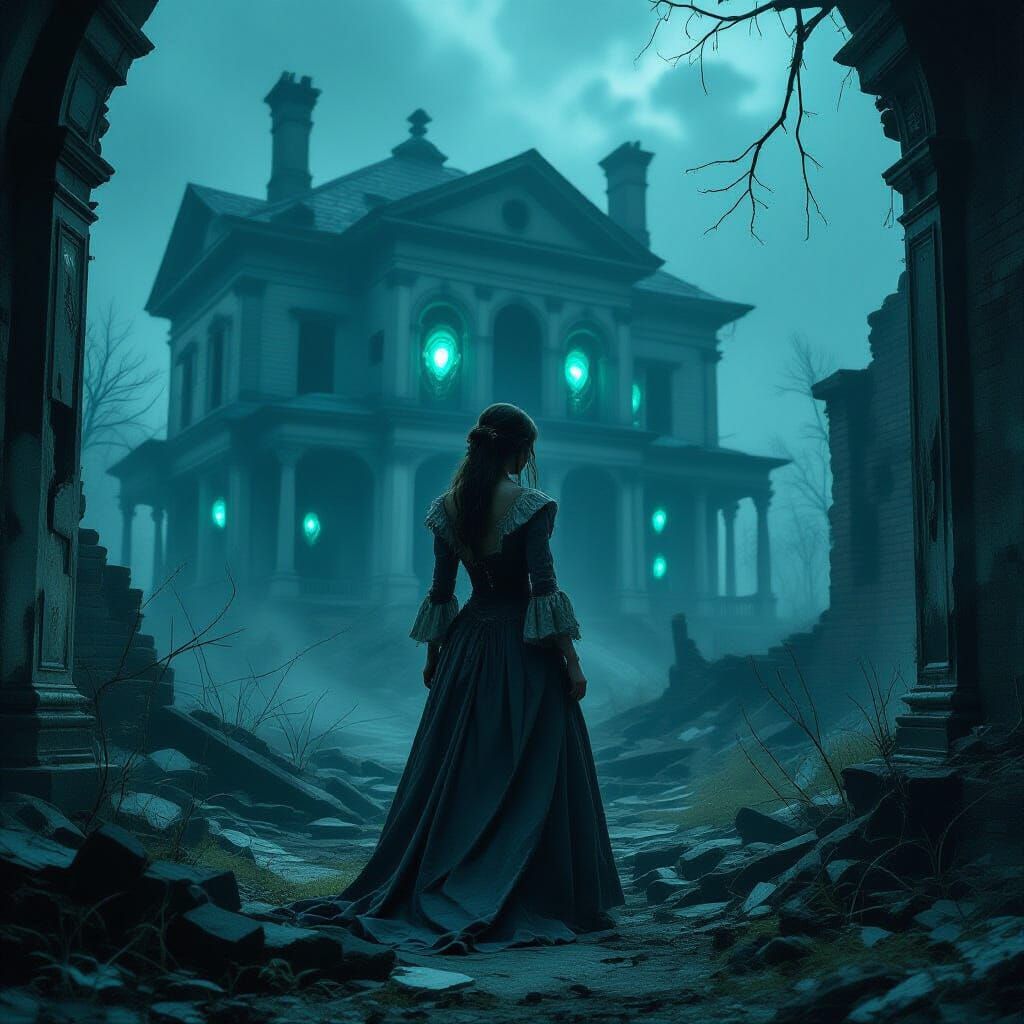 Southern Gothic Xenomorph Hive in Dark, Gothic Style