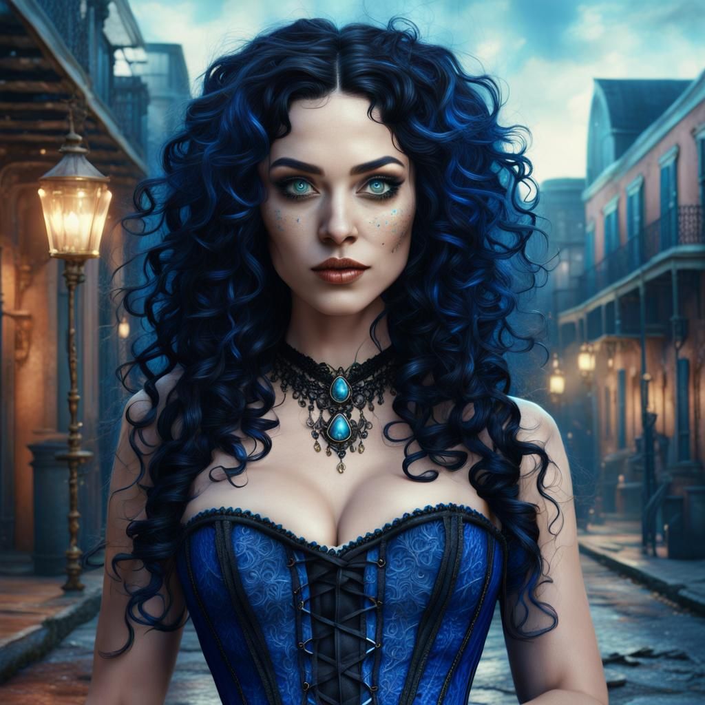 Cajun Witch Casting Spells in New Orleans