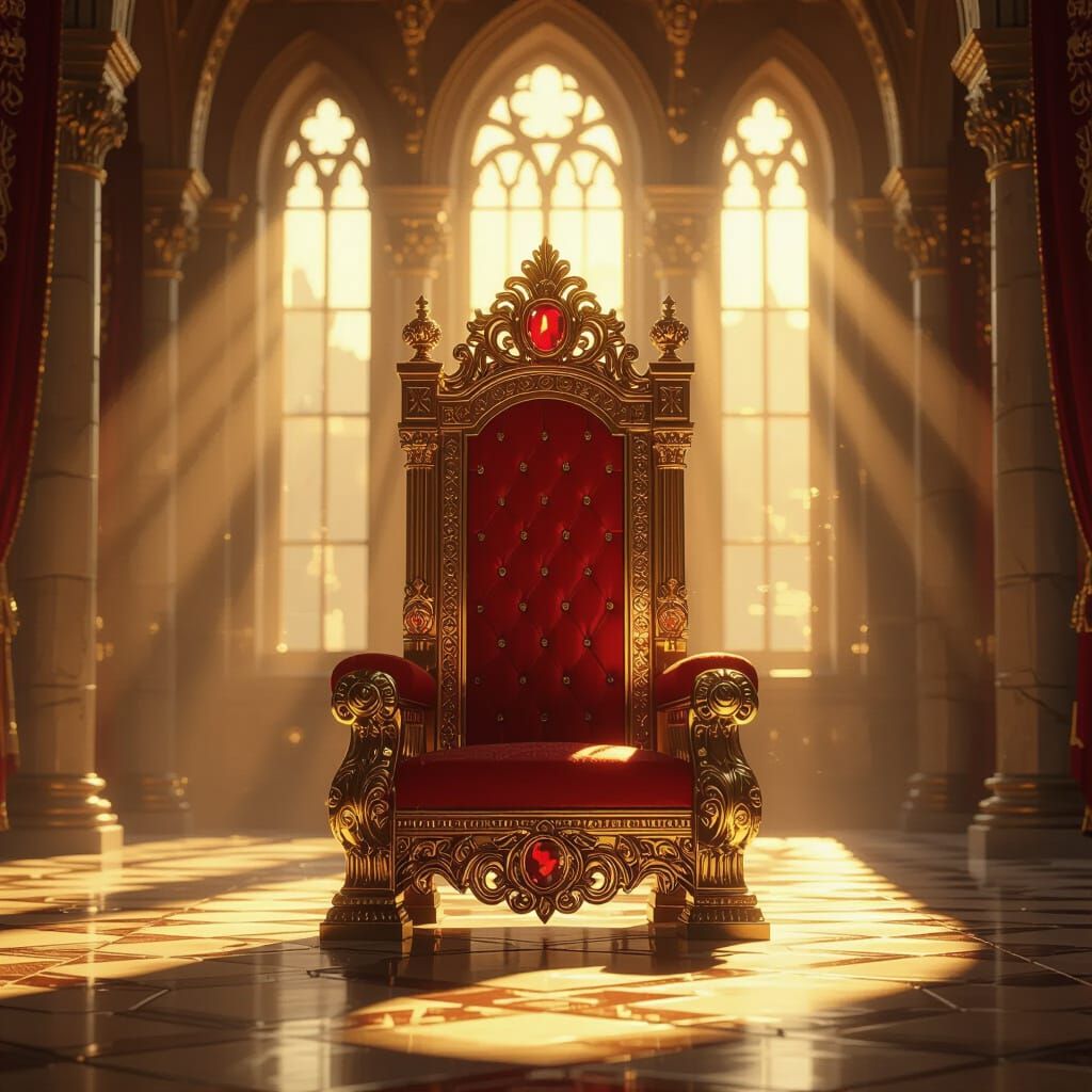 Majestic Golden Throne in Grand Hall