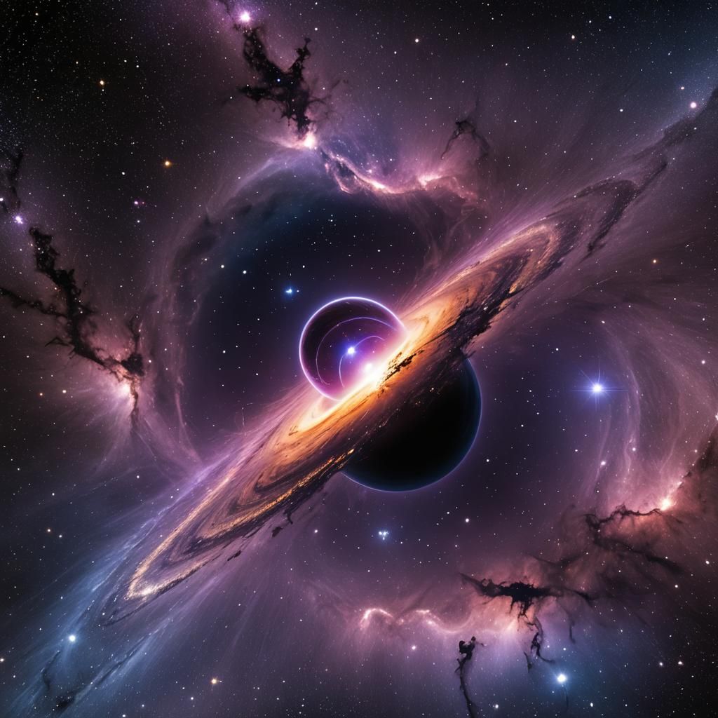 Black Hole Engulfs Planet: Cosmic Photography