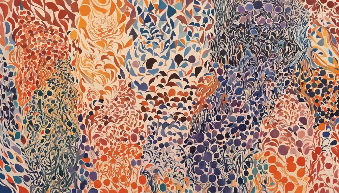 Dreamlike Swirling Clouds of Iridescent Mist in Vibrant Colo...