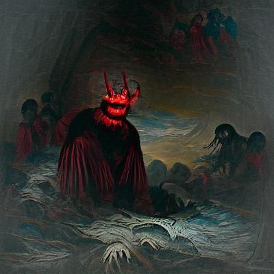 Nightmare: A Vision of Evil in Dark Art Style