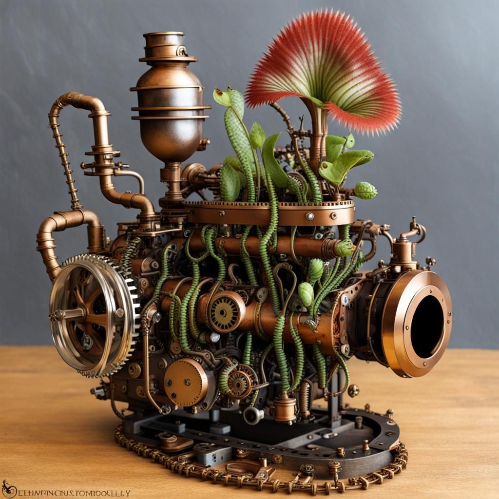 Steampunk Venus Flytrap Eating Jewels