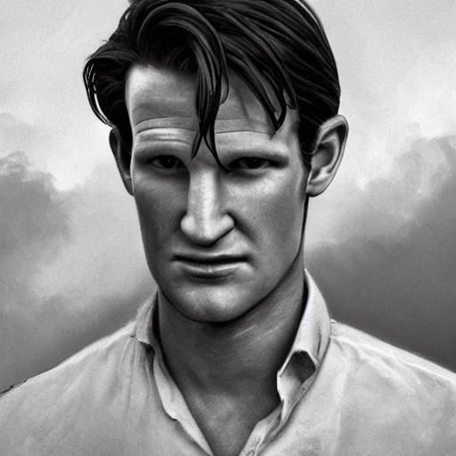 high quality close up portrait of Matt Smith, the british ac...