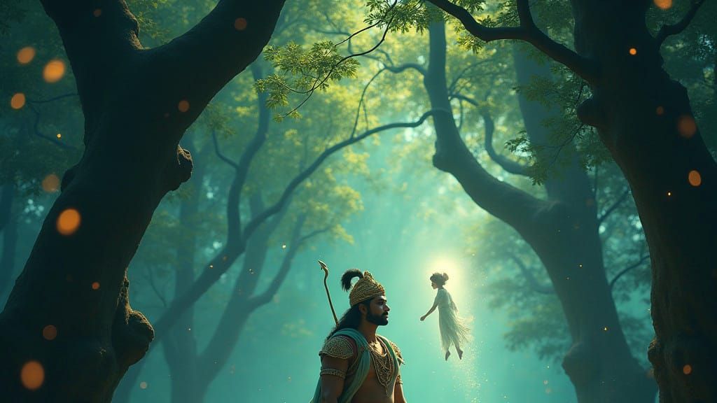 Betaal Challenges King Vikramaditya in Detailed Matte Painti...