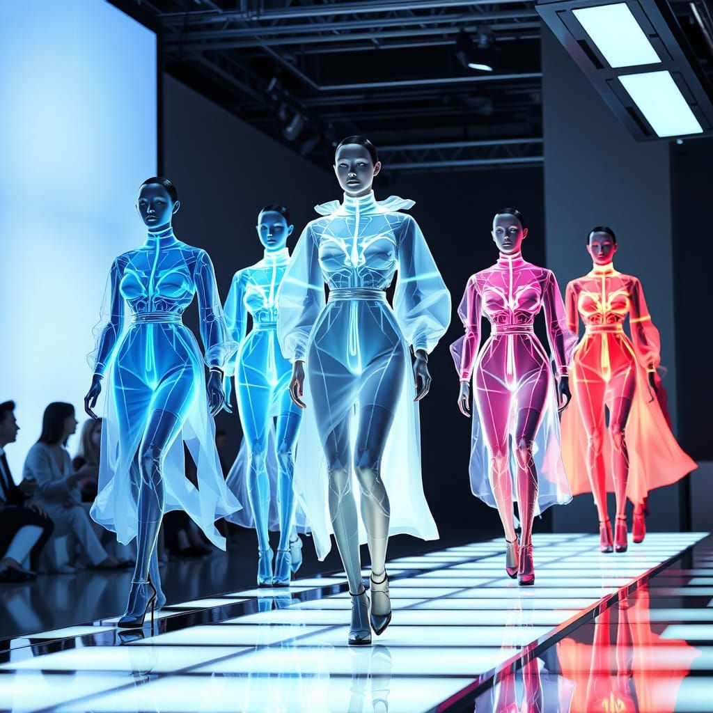 Surreal Digital Runway Show Features Holographic Models in F...