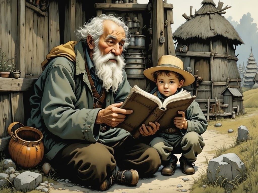 Old Fisherman Storytelling: A Nostalgic Moment