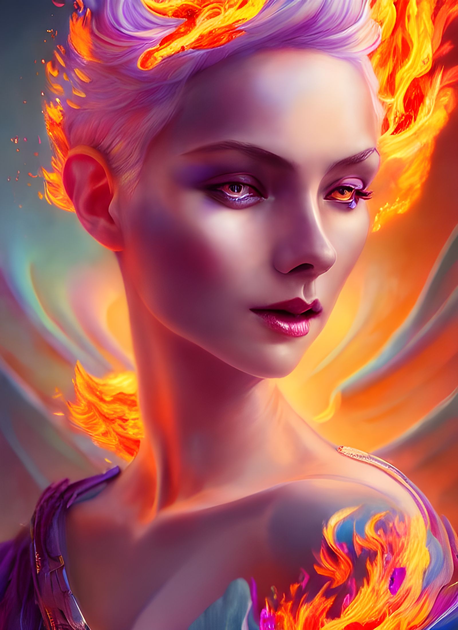 Goddess Mage Portrait in Dittmann Style