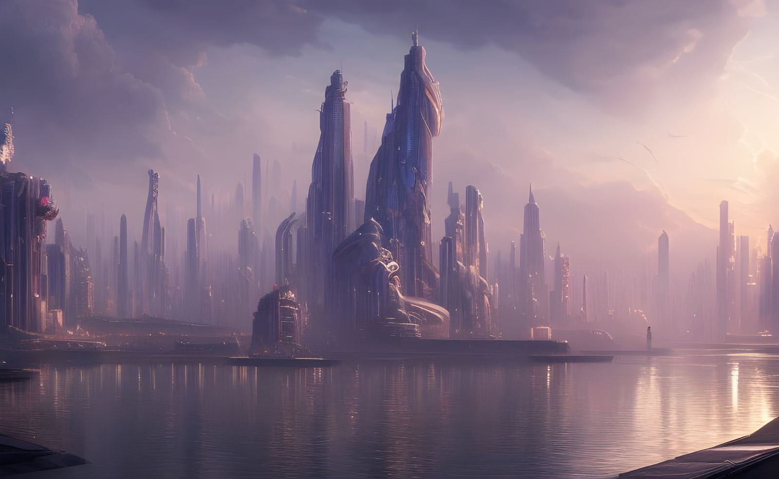 Hyper-Realistic Floating Cityscape in High Resolution