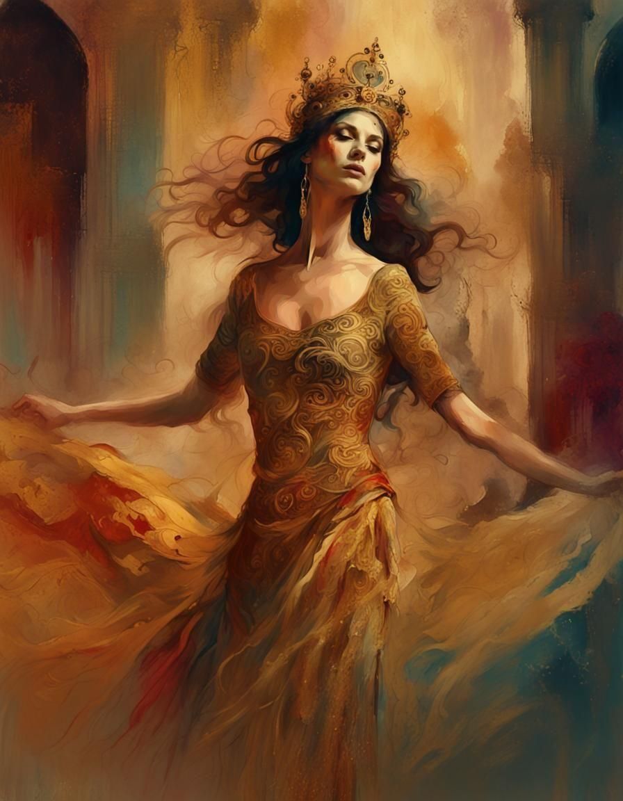 Salome's Dance: A Biblical Masterpiece in Warm Colors