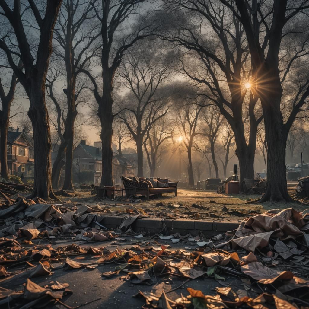 Hyperrealistic Morning After with Cinematic Mood