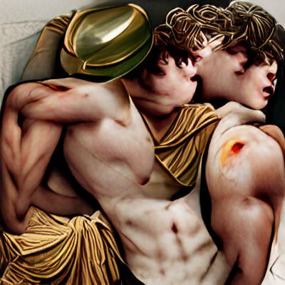 Achilles and Patroclus Portrait: Classical Style