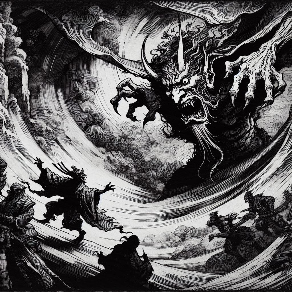 Goblin in Japanese Kanō and Song Dynasty Styles
