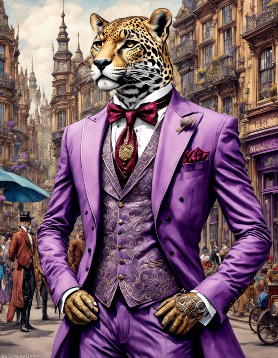 Anthro Jaguar Gentleman in Victorian London